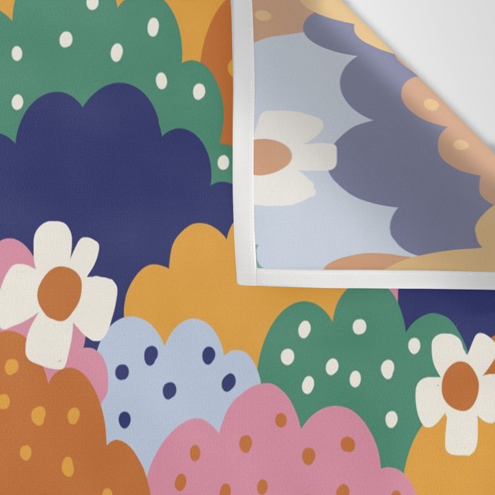 Floral cloudy pattern Wall Tapestry Gallery Image 3