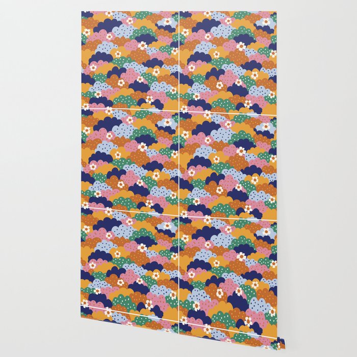 Floral cloudy pattern Wallpaper Gallery Image 2