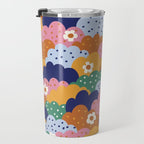 Floral cloudy pattern Travel Mug Gallery Image 3