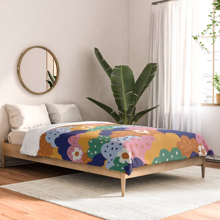 Floral cloudy pattern Comforter Gallery Image 2
