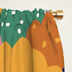 Floral cloudy pattern Window Curtain Gallery Image 2