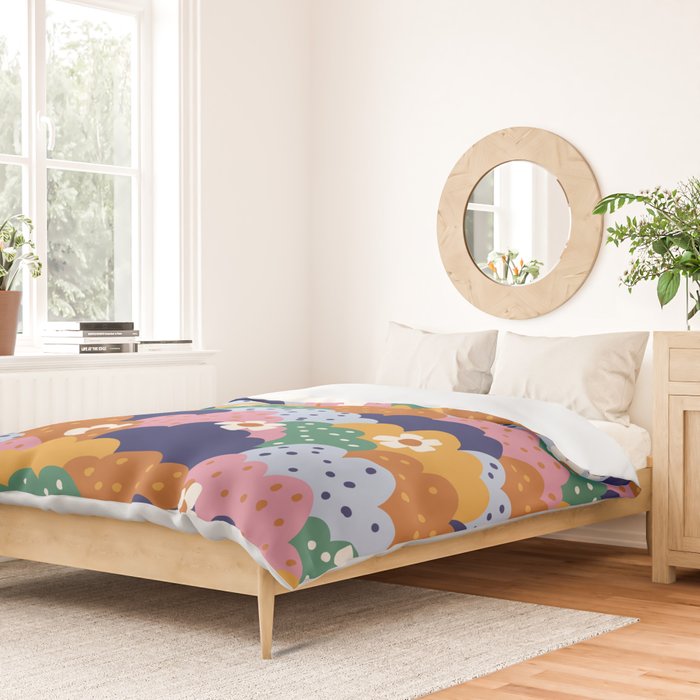 Floral cloudy pattern Duvet Cover Gallery Image 2