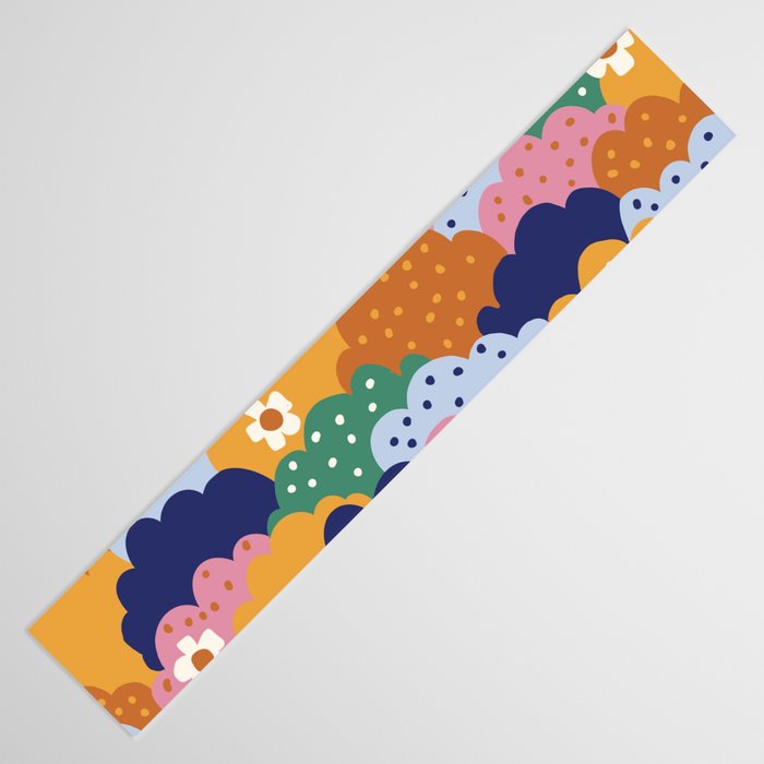 Floral cloudy pattern Table Runner Gallery Image 3