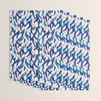 Gum leaves pattern in blue Wrapping Paper Gallery Image 3
