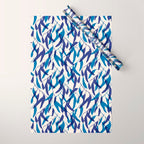 Gum leaves pattern in blue Wrapping Paper Gallery Image 1