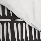 Black & White Stripe Pattern - black background Comforter Gallery Image 4