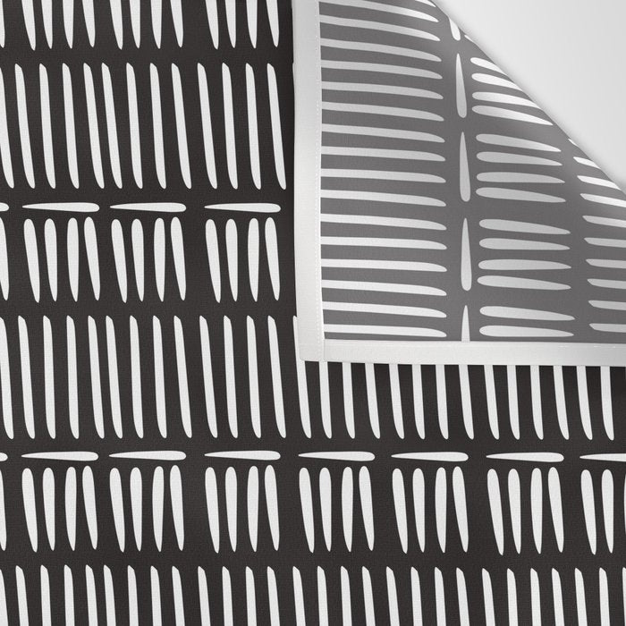 Black & White Stripe Pattern - black background Wall Tapestry Gallery Image 3