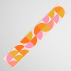 Mid Century Mod Geometry in Pink and Orange Table Runner Gallery Image 3