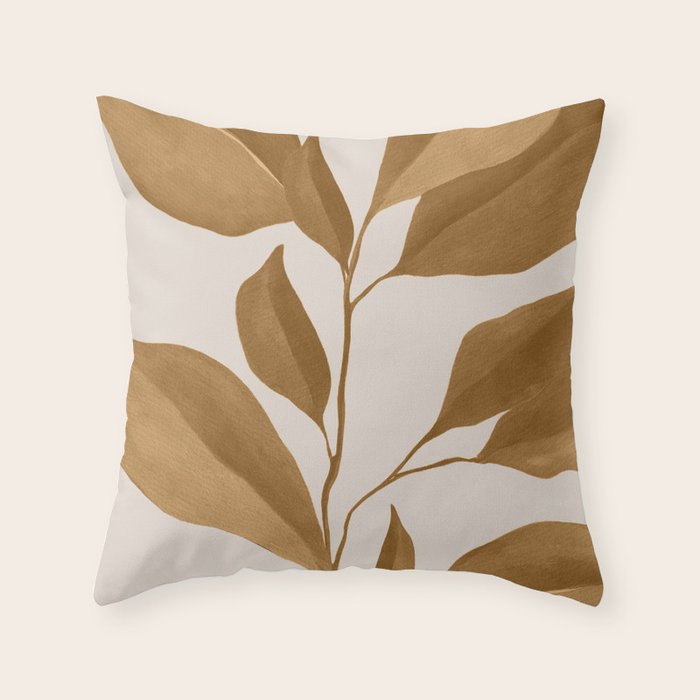 minimal plant 63 Throw Pillow Gallery Image 1