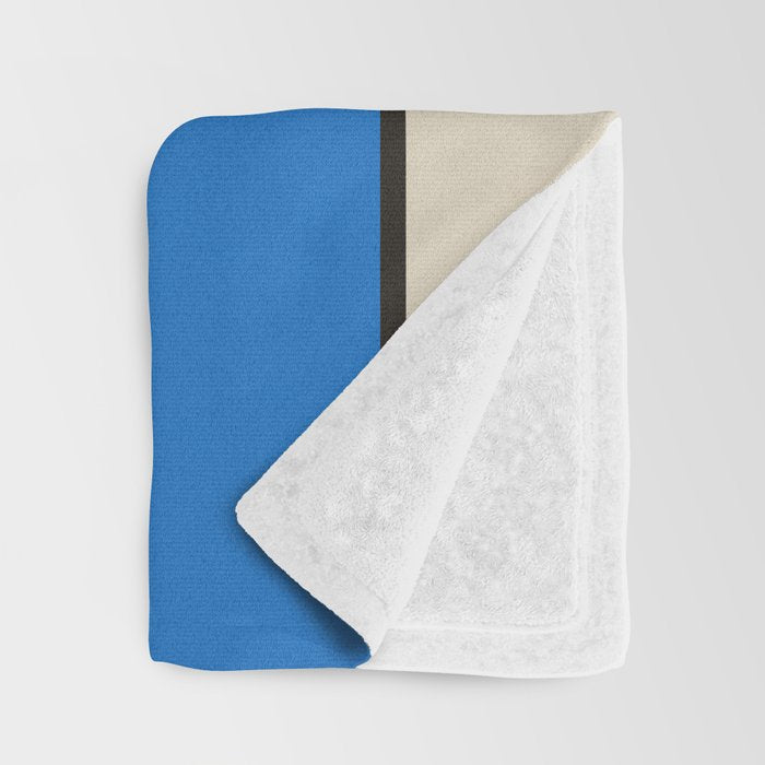 Minimal Fish on Blue Throw Blanket Gallery Image 3
