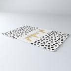 Get Naked Sign, Funny Bathroom Art, Black, White and Gold Rug Gallery Image 3