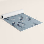 Orca in Motion / blue-gray ocean pattern Yoga Mat Gallery Image 2