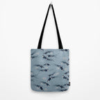 Orca in Motion / blue-gray ocean pattern Tote Bag Gallery Image 2