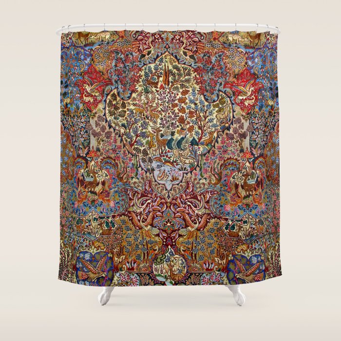 Enchanting Antique Nature Kashmar  Shower Curtain Gallery Image 1