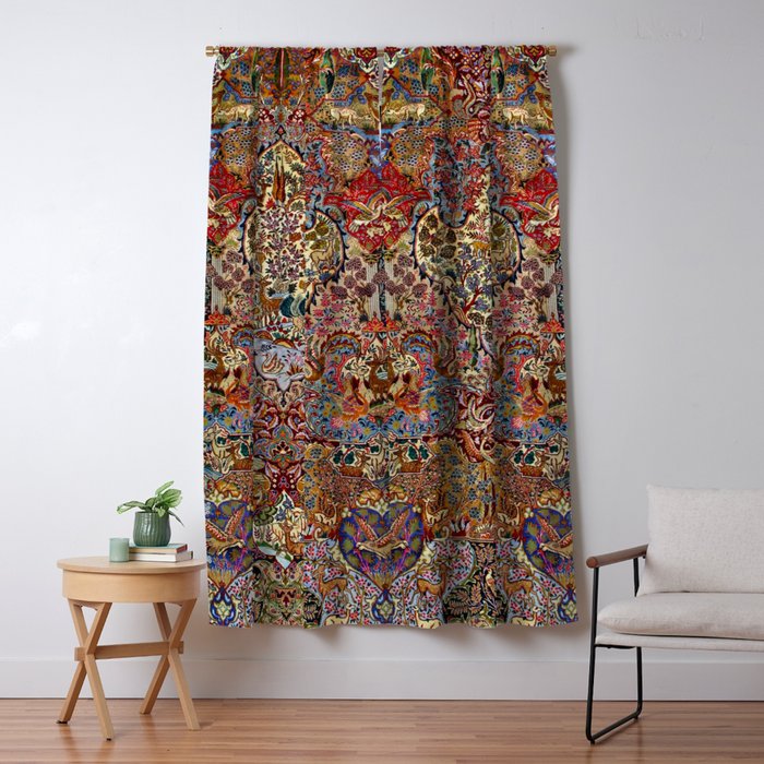 Enchanting Antique Nature Kashmar  Window Curtain Gallery Image 5