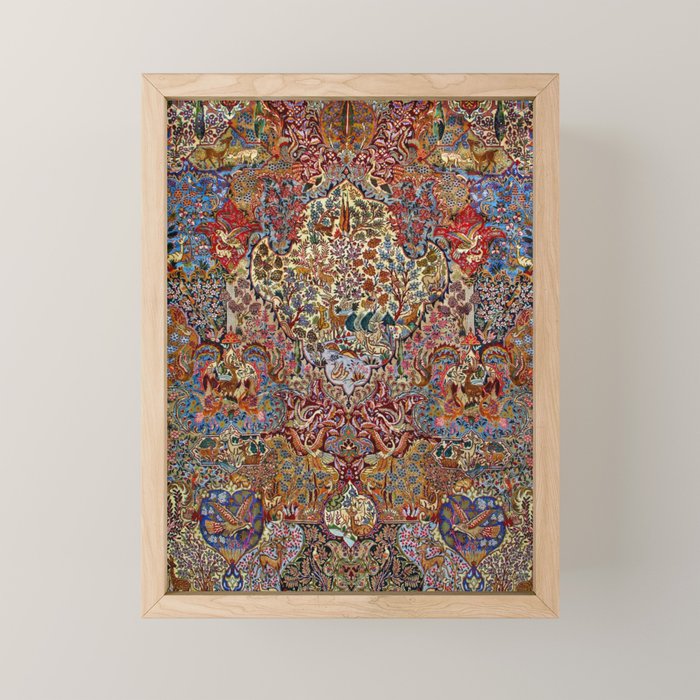 Enchanting Antique Nature Kashmar  Mini Art Print Gallery Image 1