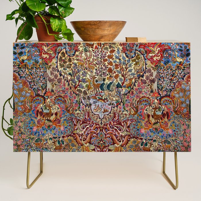 Enchanting Antique Nature Kashmar  Credenza Gallery Image 1