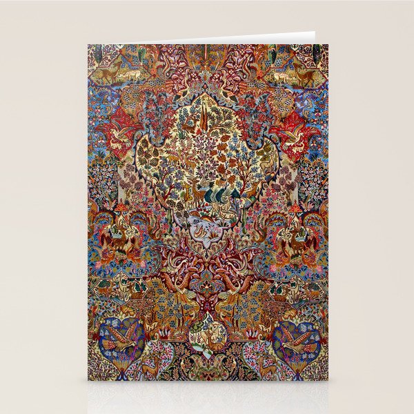 Enchanting Antique Nature Kashmar  Stationery Card Gallery Image 2
