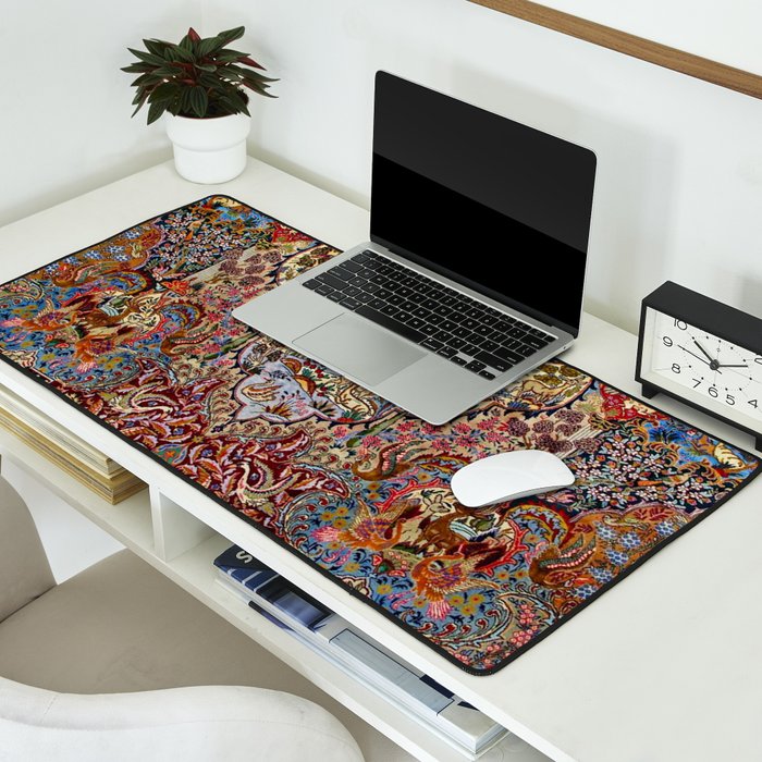 Enchanting Antique Nature Kashmar  Desk Mat Gallery Image 2