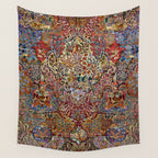 Enchanting Antique Nature Kashmar  Wall Tapestry Gallery Image 4