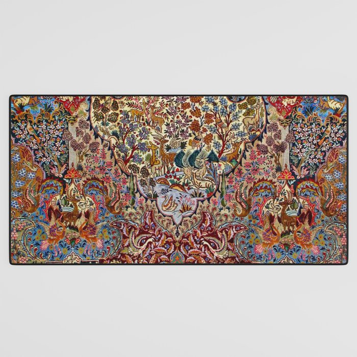 Enchanting Antique Nature Kashmar  Desk Mat Gallery Image 3