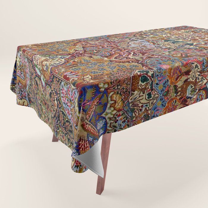 Enchanting Antique Nature Kashmar  Tablecloth Gallery Image 1