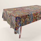 Enchanting Antique Nature Kashmar  Tablecloth Gallery Image 1