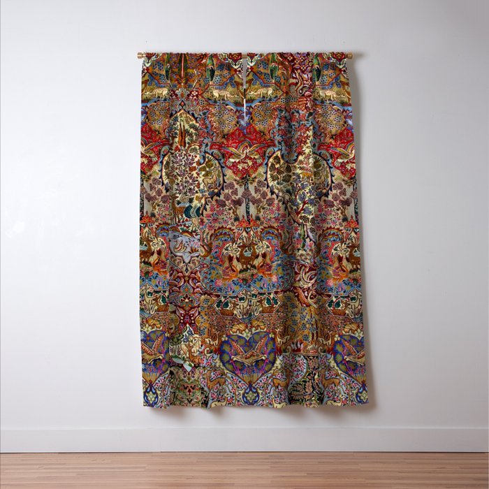 Enchanting Antique Nature Kashmar  Window Curtain Gallery Image 3
