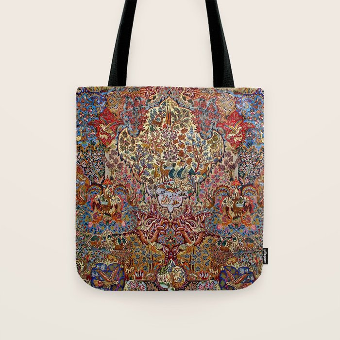 Enchanting Antique Nature Kashmar  Tote Bag Gallery Image 1
