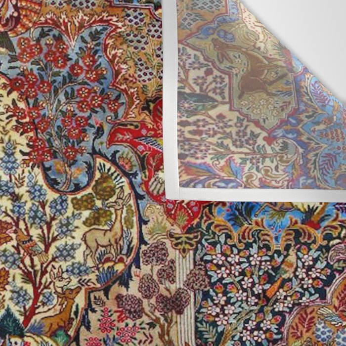 Enchanting Antique Nature Kashmar  Wall Tapestry Gallery Image 3