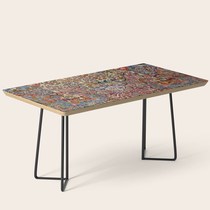 Enchanting Antique Nature Kashmar  Coffee Table Gallery Image 1