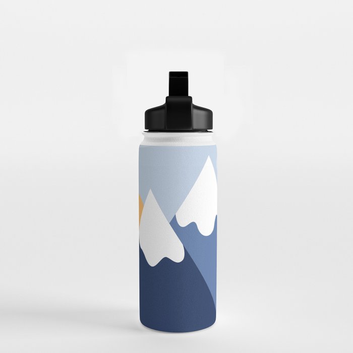 Dawn in the snowy mountains Water Bottle Gallery Image 2