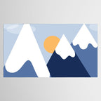 Dawn in the snowy mountains Tablecloth Gallery Image 2