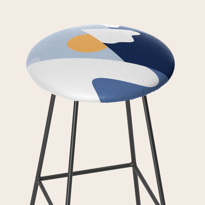 Dawn in the snowy mountains Stool Gallery Image 2