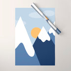 Dawn in the snowy mountains Wrapping Paper Gallery Image 1