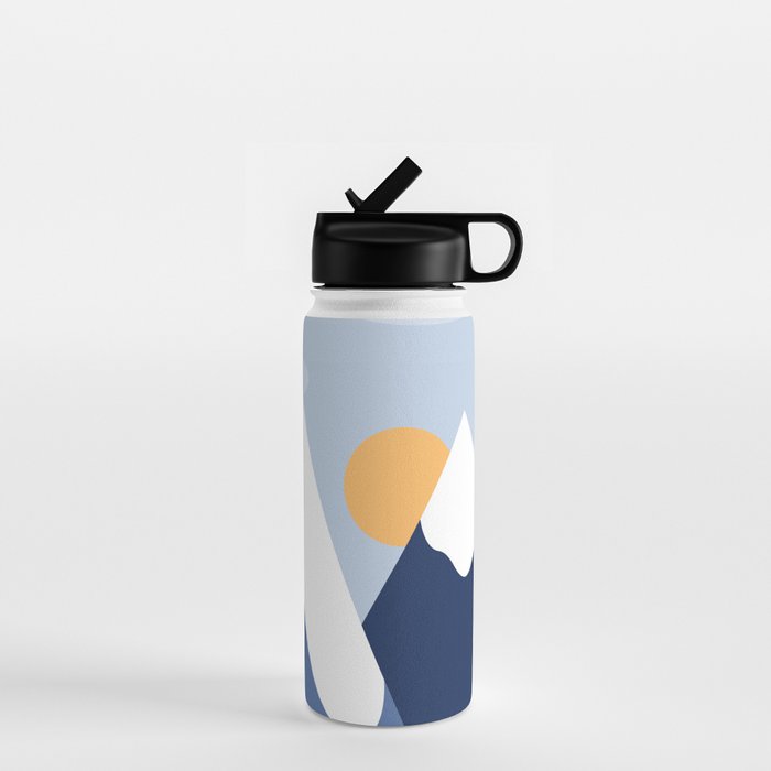 Dawn in the snowy mountains Water Bottle Gallery Image 1