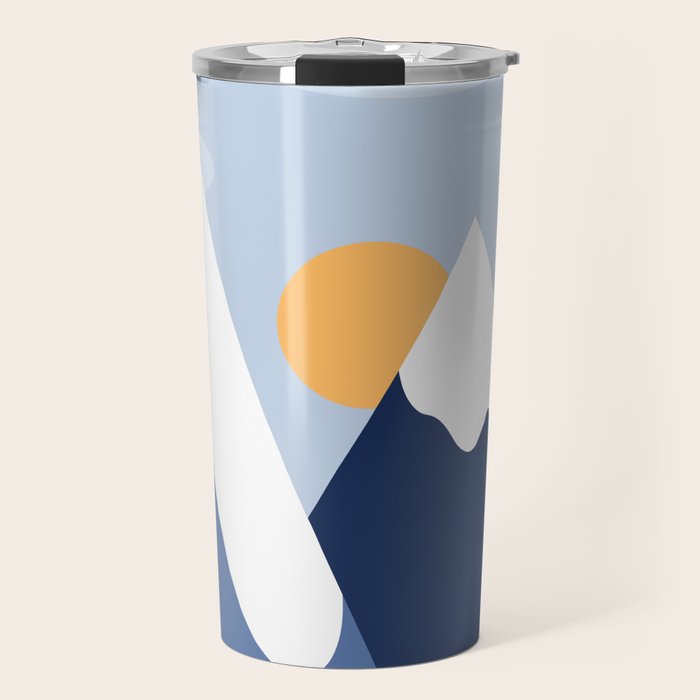 Dawn in the snowy mountains Travel Mug Gallery Image 1