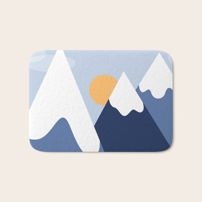 Dawn in the snowy mountains Bath Mat Gallery Image 1
