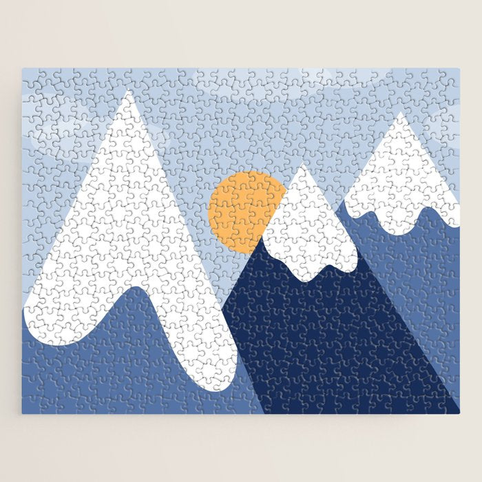 Dawn in the snowy mountains Jigsaw Puzzle Gallery Image 1