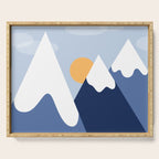 Dawn in the snowy mountains Serving Tray Gallery Image 1
