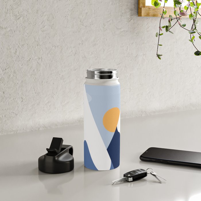 Dawn in the snowy mountains Water Bottle Gallery Image 4