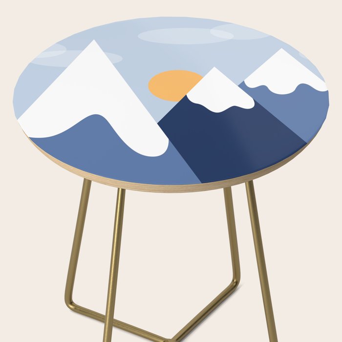 Dawn in the snowy mountains Side Table Gallery Image 2