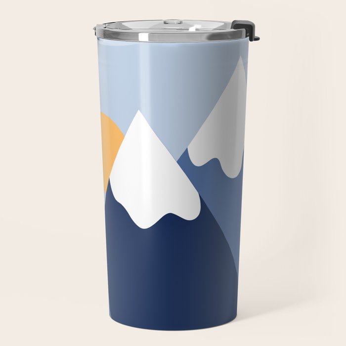 Dawn in the snowy mountains Travel Mug Gallery Image 2