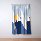 Dawn in the snowy mountains Window Curtain Gallery Image 3