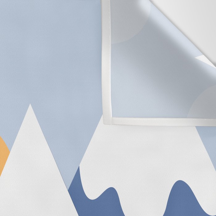 Dawn in the snowy mountains Wall Tapestry Gallery Image 3