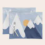 Dawn in the snowy mountains Placemat Gallery Image 1