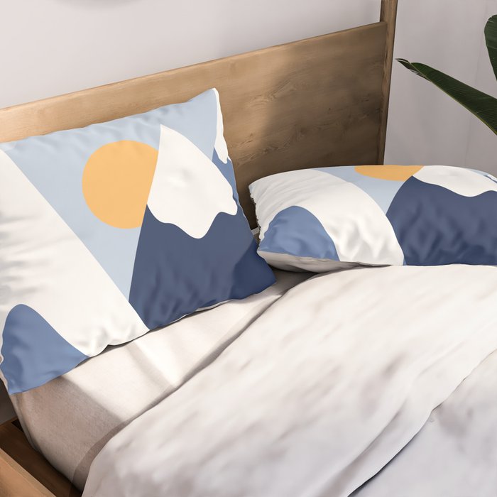 Dawn in the snowy mountains Pillow Sham Gallery Image 2