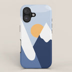 Dawn in the snowy mountains iPhone Case Gallery Image 1