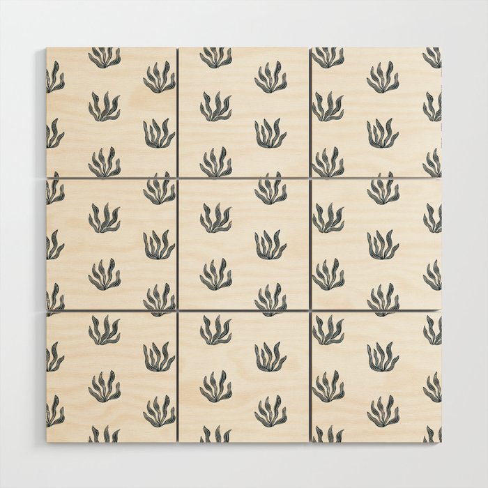 Sea Grass . Navy Wood Wall Art Gallery Image 1