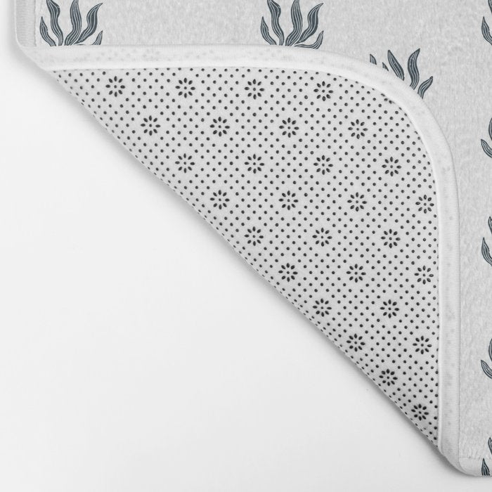 Sea Grass . Navy Bath Mat Gallery Image 2